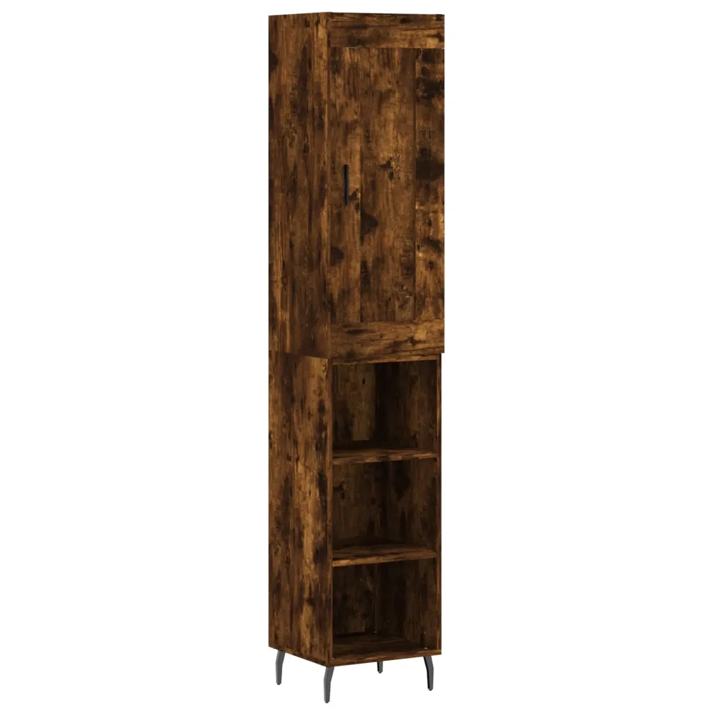 Credenza Rovere Fumo 34,5x34x180 cm in Legno Multistratocod mxl 102224