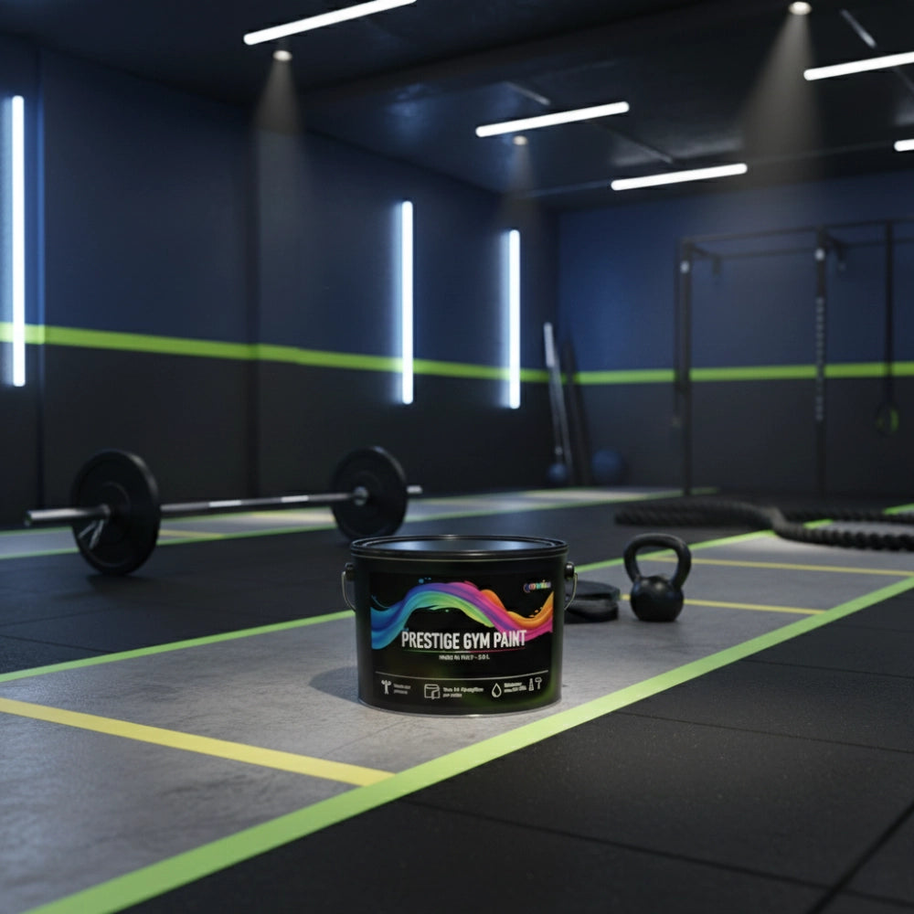 Pittura murale prestige gym paint nero premium per palestre lavabile *** formato 0,750 lt, confezione 1