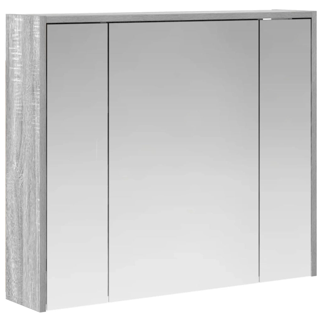 Mobiletto per specchio da bagno Grigio Sonoma