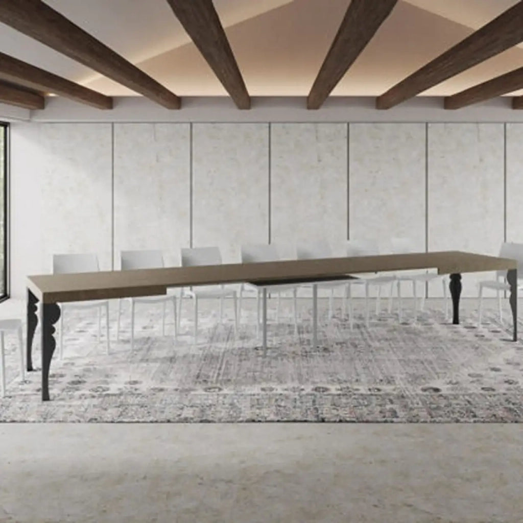 Tavolo allungabile 180/440x90 cm Paxon Premium tortora gambe antracite