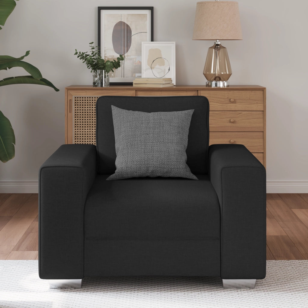 Poltrona  Nera 59 cm in Tessuto