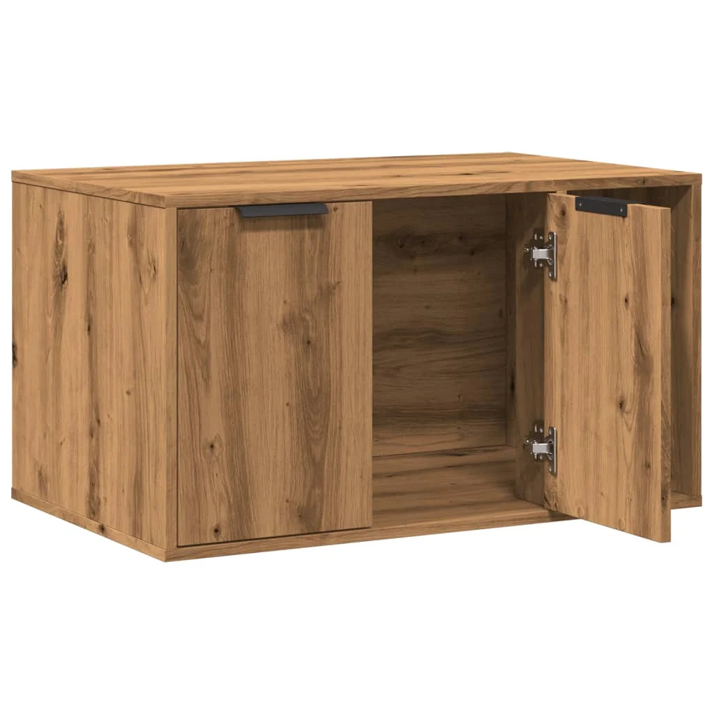 Mobiletto per lettiera per gatti fatto a mano 80 x 50 x 45 cm marrone 02_0043308
