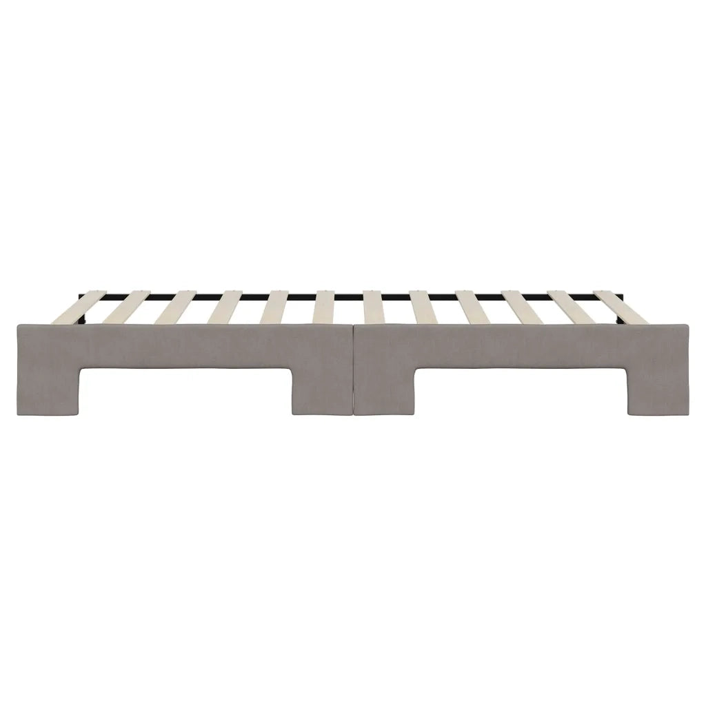 Divano Letto con Letto Estraibile Tortora 90x200 cm in Tessuto