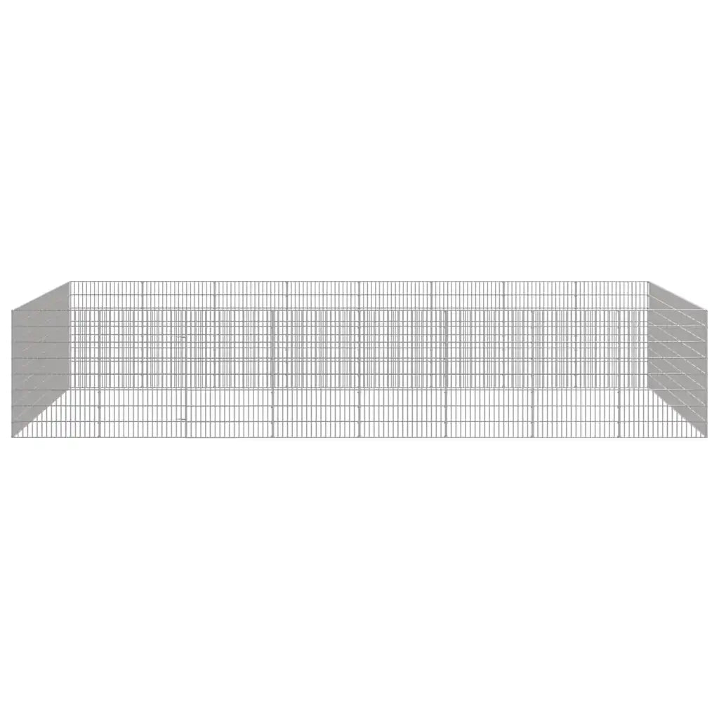 Recinto per Animali Ruspante 24 Pannelli 54x80 cm Ferro Zincato 3321347