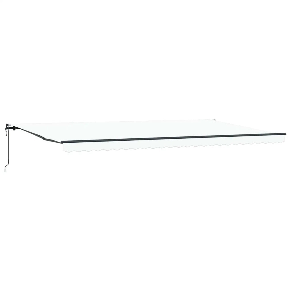 Tenda retrattile Bianco 600 × 350 cm Tessuto e Alluminio 3331763