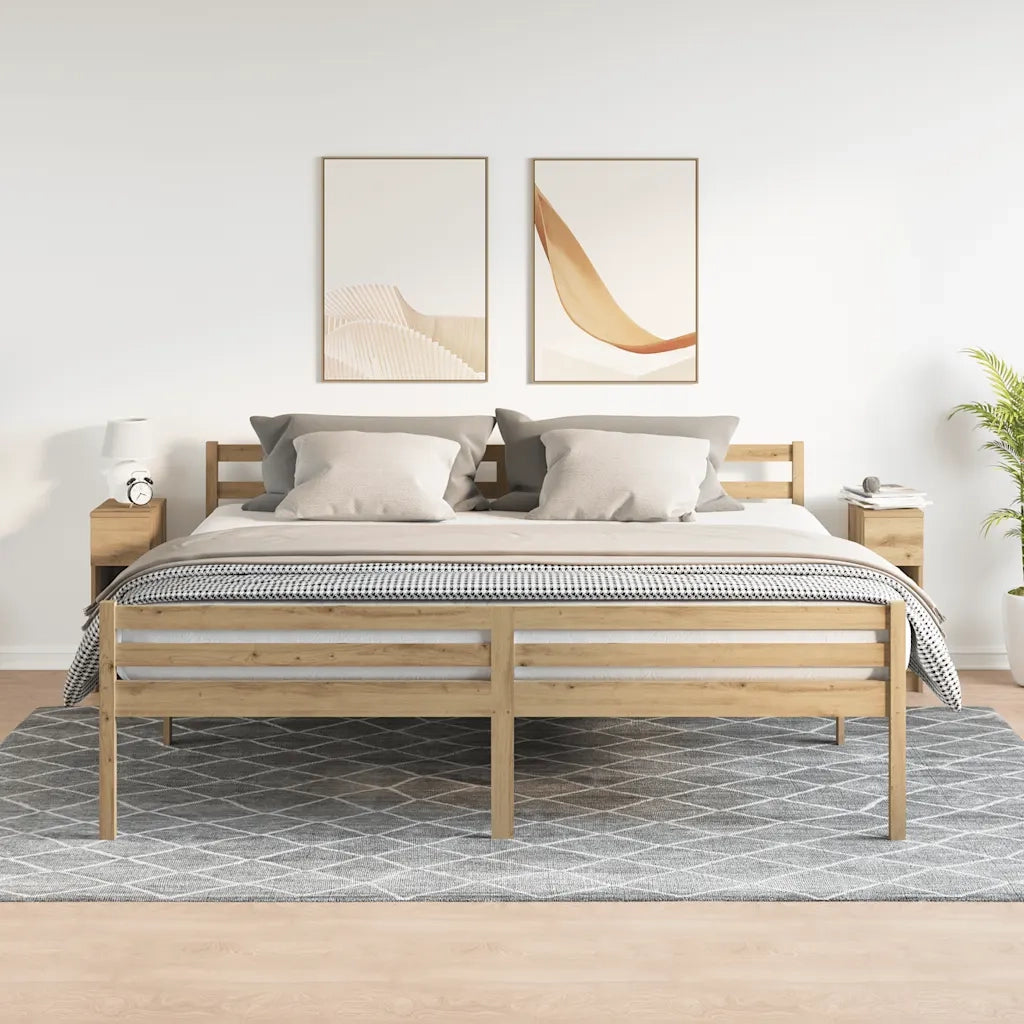 Comodini con Cassetto 2 pz Rovere Artigianale 20x36x60 cm 858712