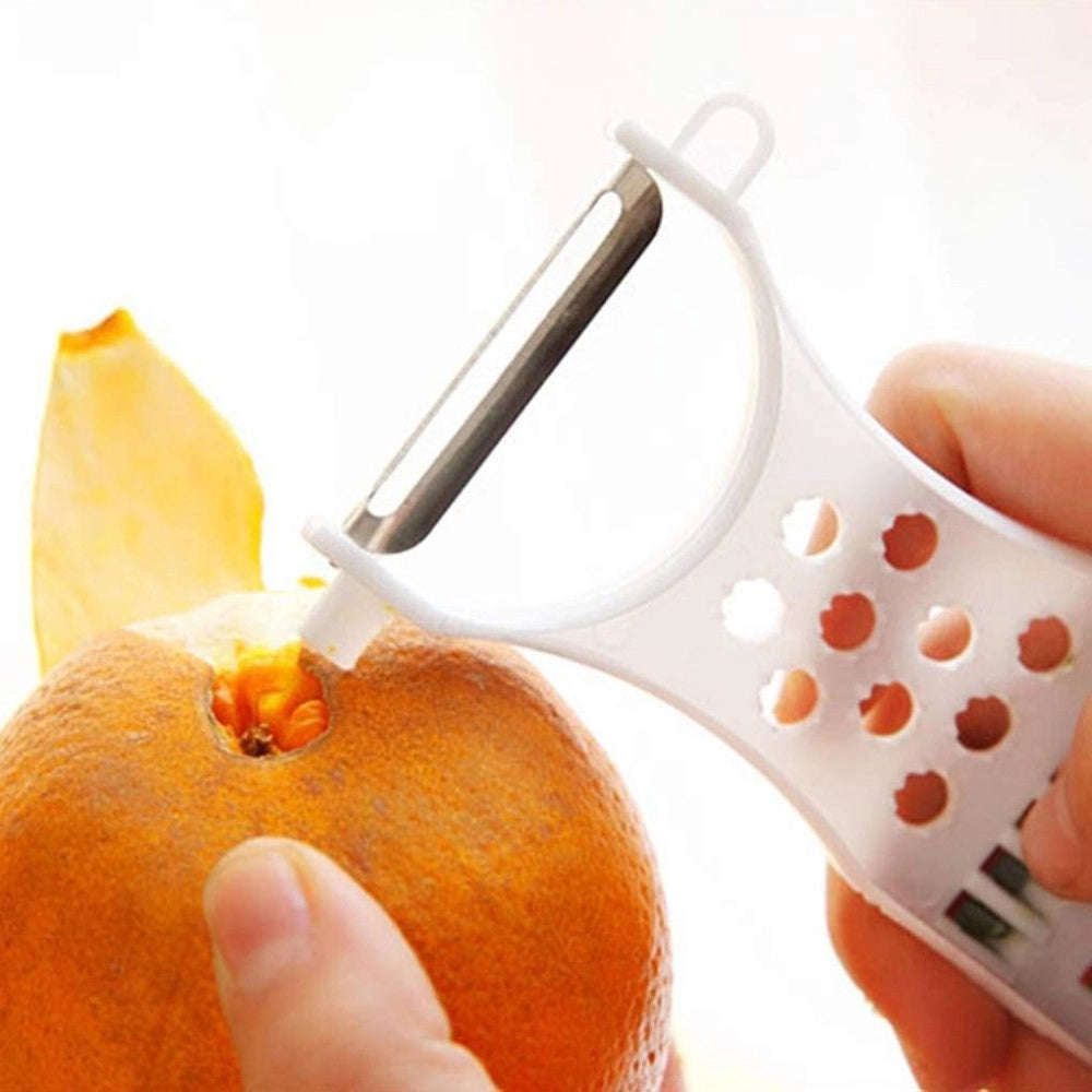 Trade Shop - Pelatutto Pela Tutto Multifunzione Peeler Affetta Pela Cucina Taglia Verdure -