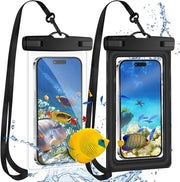 Custodia Premium Acqua-Resistente 2 pezzi | Onderwatertelefoonhoes IPX8 acqua-resistente | Touch compatibile | Custodia acqua-resistente per iPhone, Galaxy, Huawei fino a 6,8 pollici