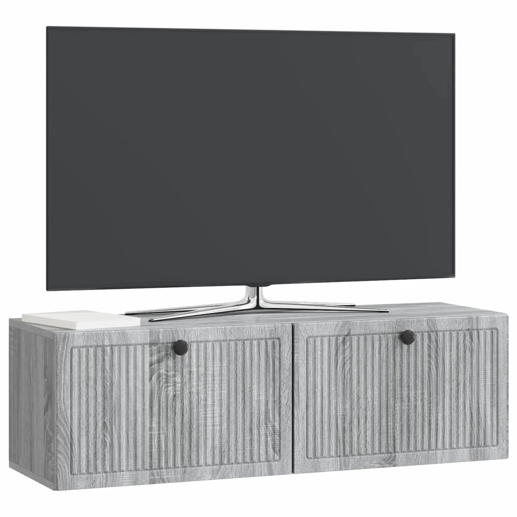 Mobile Porta TV da Muro Grigio Sonoma 98 x 31 x 30 cm 898051