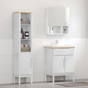 Set di mobili per il bagno con lo scaffale FLORO 2 pcs Bianco 3385882