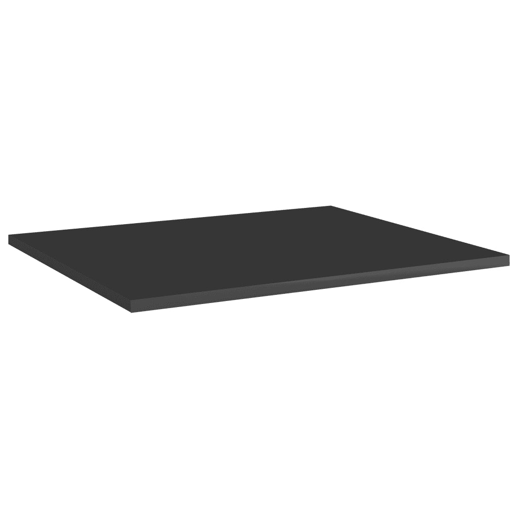 Ripiani per Libreria 8pz Nero Lucido 60x50x1,5cm Multistrato 805279