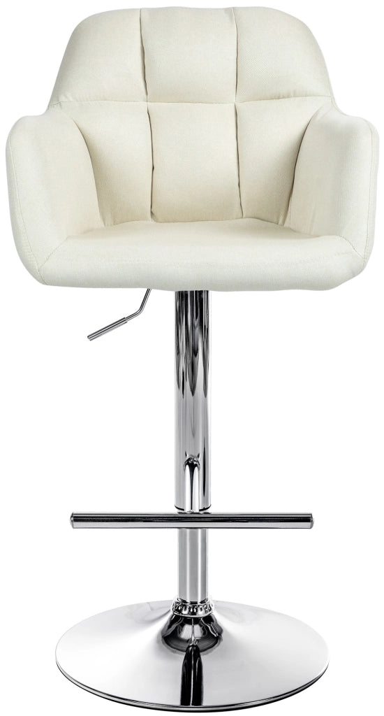 Barhocker Natoma Stoff chrom