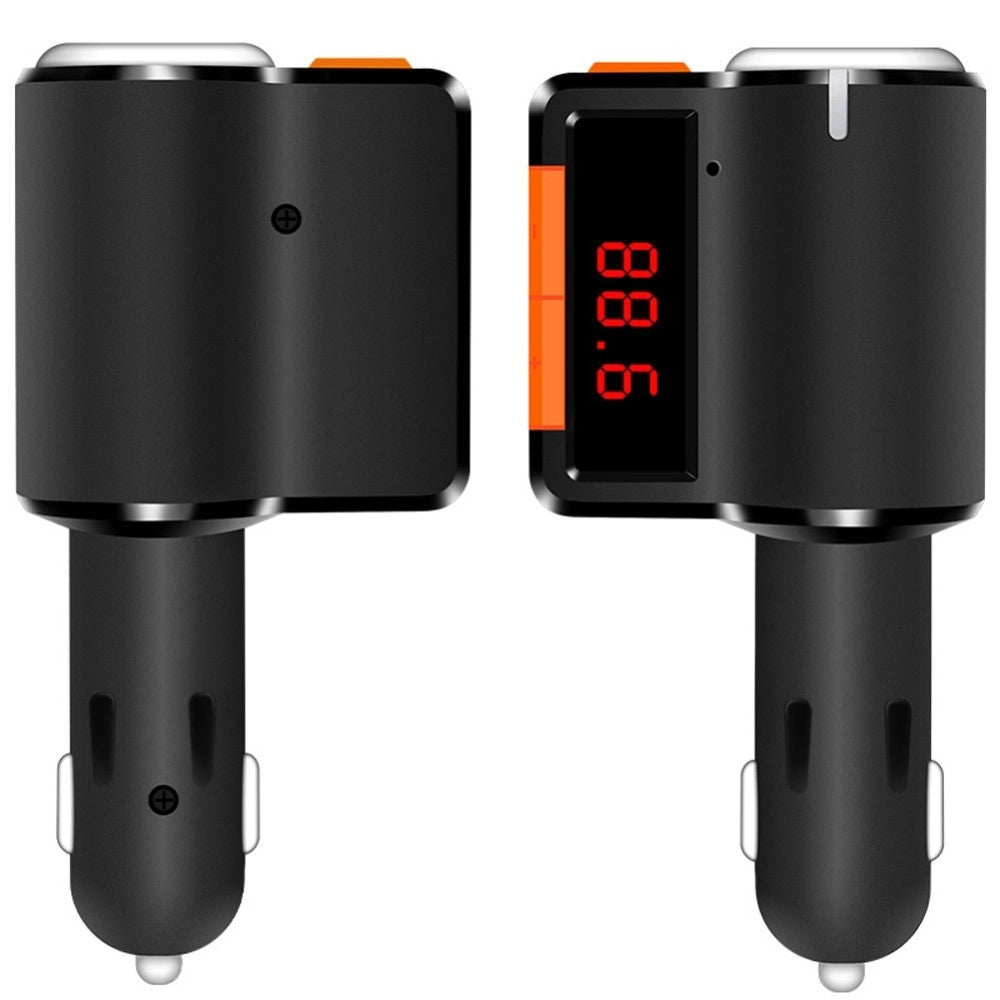 Trade Shop - Trasmettitore Vivavoce Bluetooth Con Display Fm Lettore Usb Mp3 Modulatore Auto -
