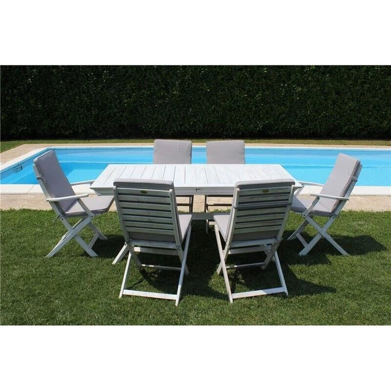 TAVOLO BALI ESTENSIBNILE 150/200 X 90 X H75 CM BIANCO