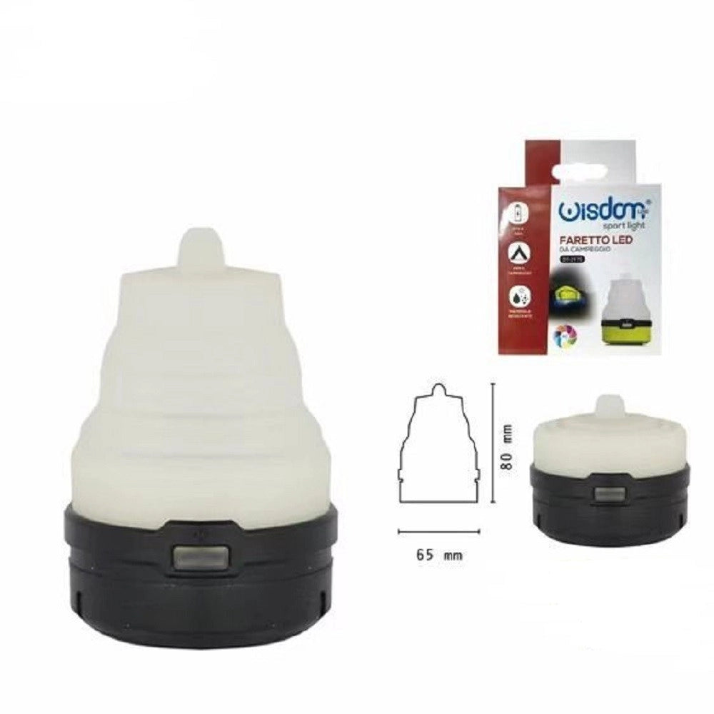 Trade Shop - Faretto Led Da Campeggio Rgb 7 Colori Luce Appendibile Richiudibile Ip20 Dt-2175 -