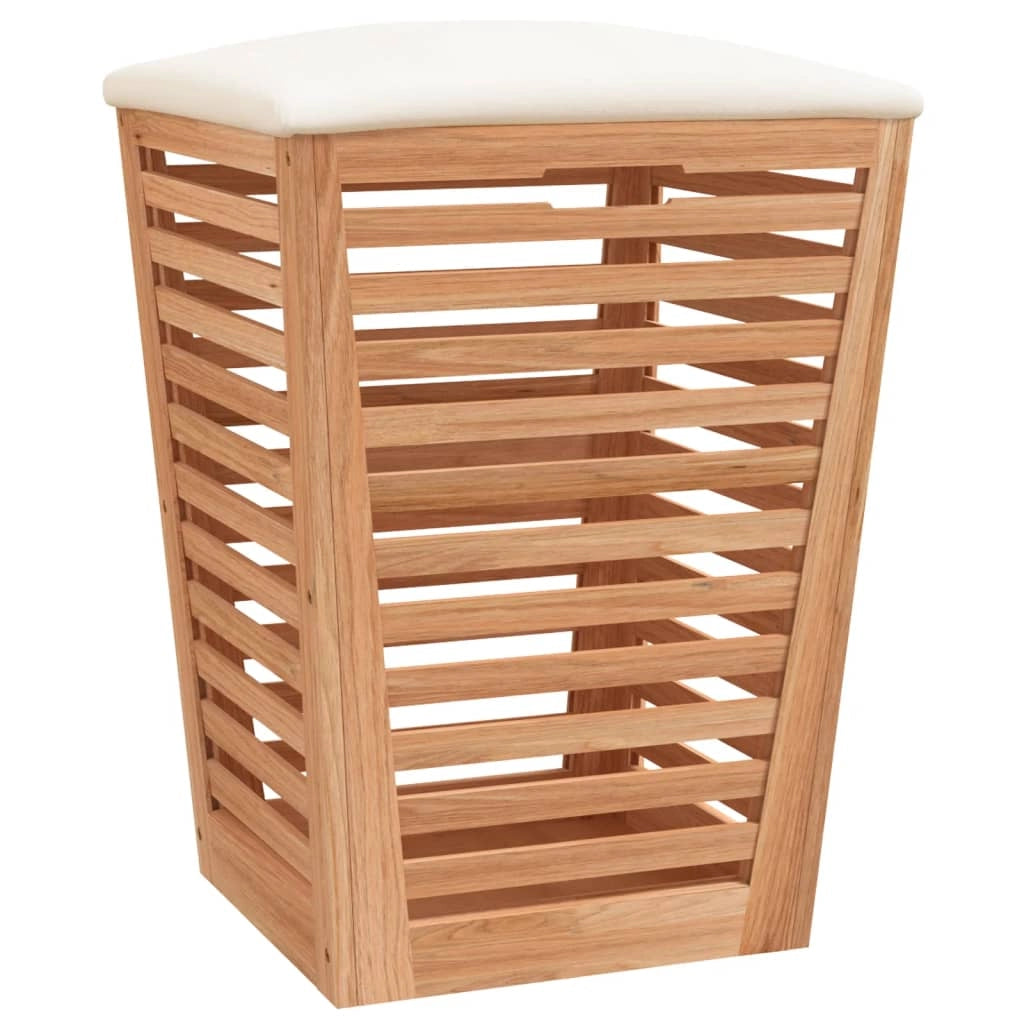 Sgabello da bagno 40,5 x 40,5 x 56 cm in legno massello di noce 02_0006134