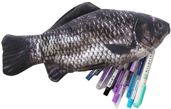 Etui a forma di pesce unico, contenitore per portamonete per bambini con schiuma morbida e spessa.