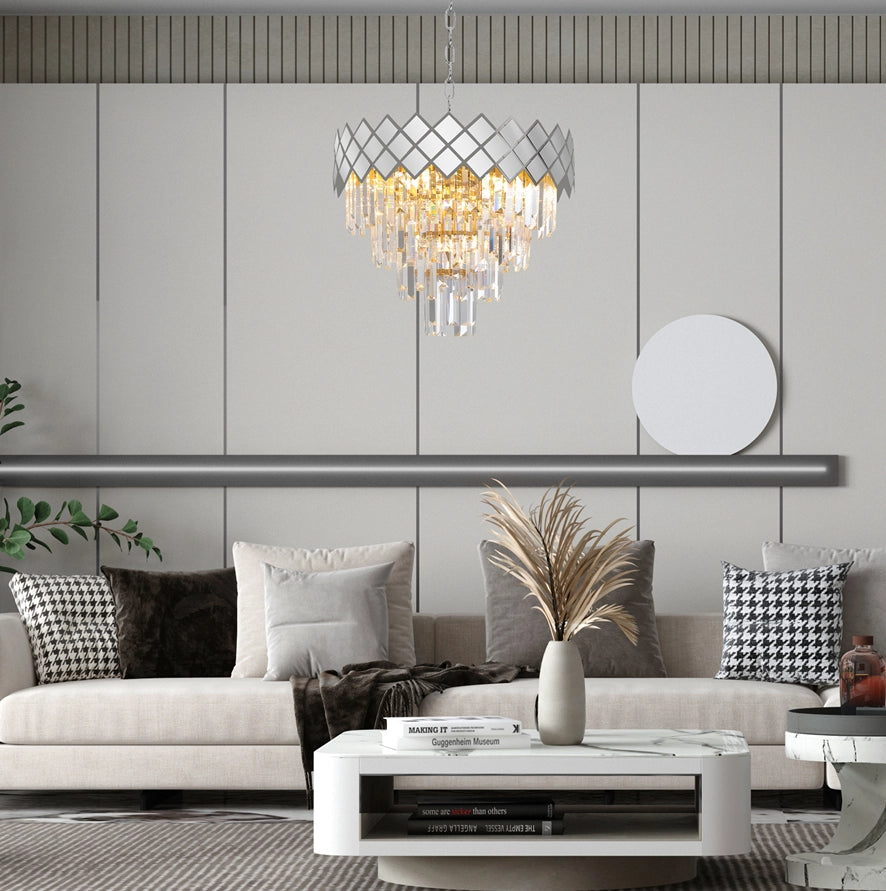 Lampadario cristallo cromo Carisma 9xE14 Milagro ML8889