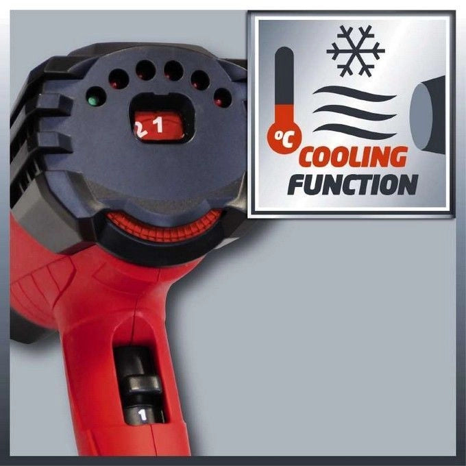 Einhell TE-HA 2000 E 500 l/min 550 °C 2000 W Nero, Rosso, Argento