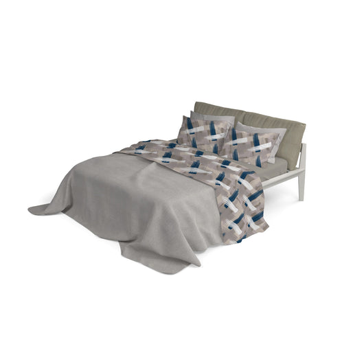 Set lenzuola stampa sopra Sotto e Federe Pennellate Matrimoniale/