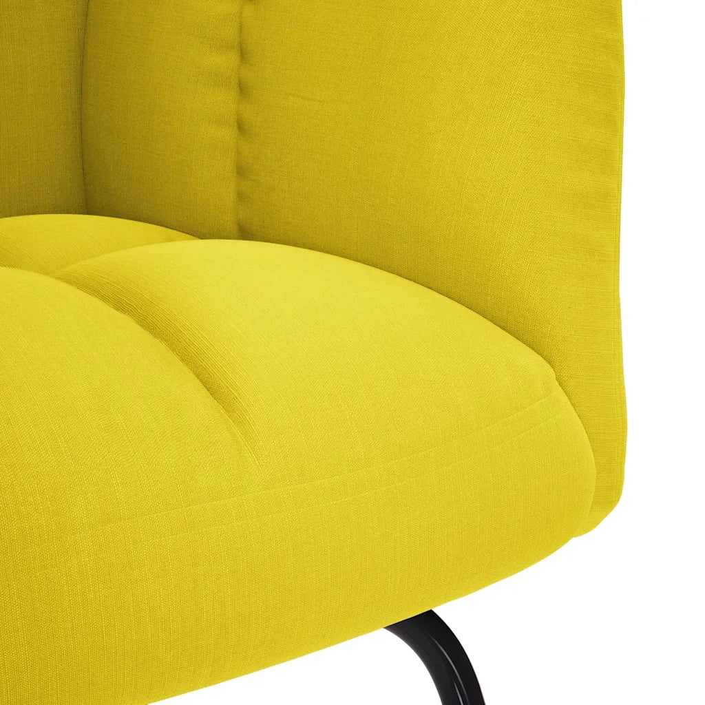 Sedia a Dondolo Giallo Chiaro in Tessuto CFW2950584