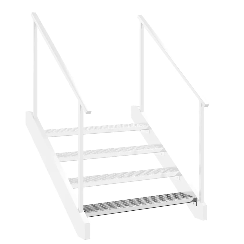 Tappetino per Scale | Gradino in Griglia 100x24x7 cm Acciaio Zincato