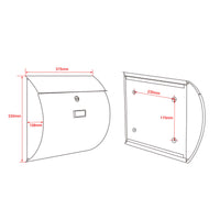 Set Cassetta postale doppia autoportante V17 antracite con telaio di supporto