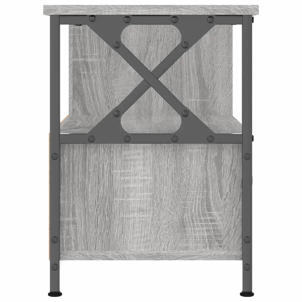 vidaXL Mobile TV Grigio Sonoma 90x33x45 cm Legno Multistrato e Ferro