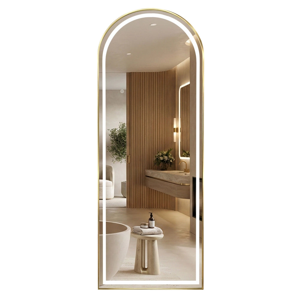 Specchio Led Orbit 60x170cm Brush Gold
