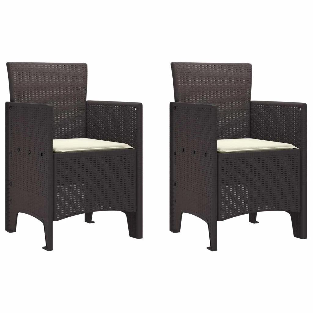 Sedia da Giardino 2 pcs Marrone 53 x 49 x 85 cm Polipropilene 847457