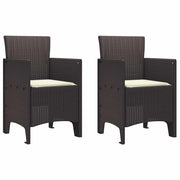 Sedia da Giardino 2 pcs Marrone 53 x 49 x 85 cm Polipropilene 847457