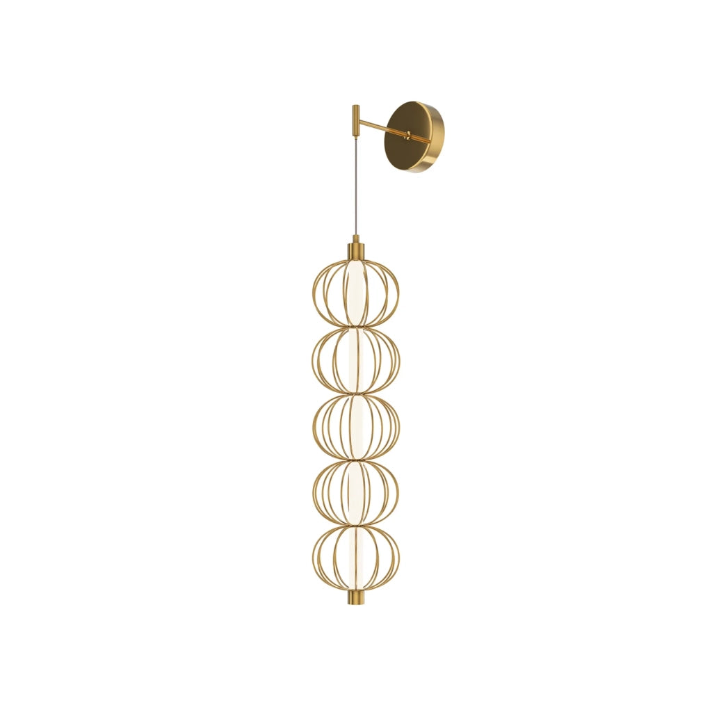 Maytoni Applique moderna Golden Cage 1 luce LED integrato oro metallo