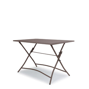 Tavolo da Giardino Pieghevole 110x70x73 cm in Ferro Bronzo