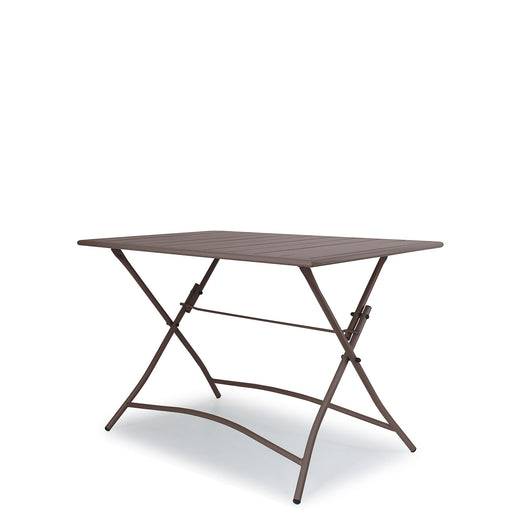 Tavolo da Giardino Pieghevole 110x70x73 cm in Ferro Bronzo