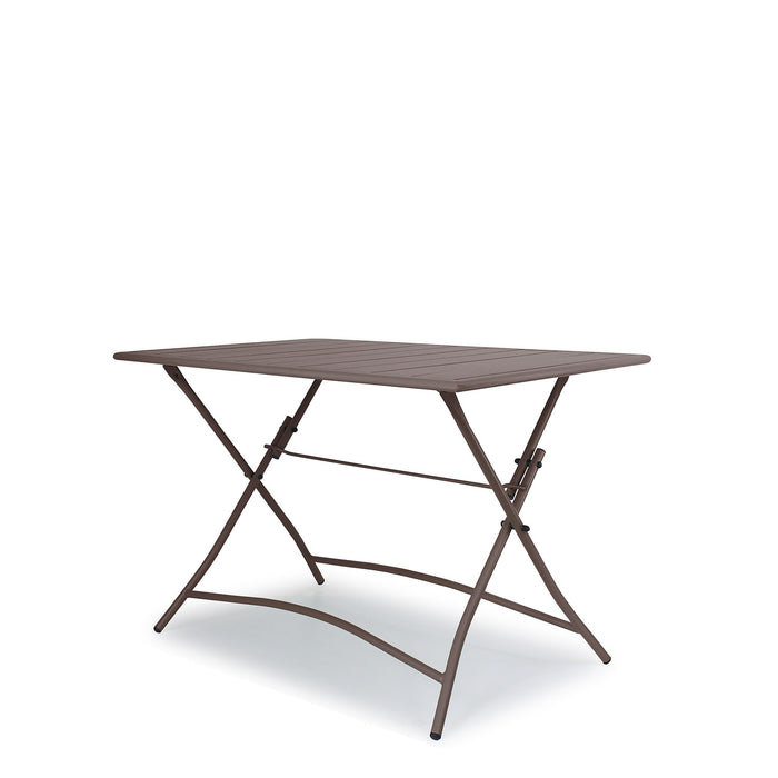 Tavolo da Giardino Pieghevole 110x70x73 cm in Ferro Bronzo