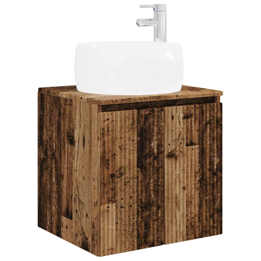 Set di Armadi da Bagno 3 pz Legno antico 49,5 x 44,5 x 66 cm 3405715