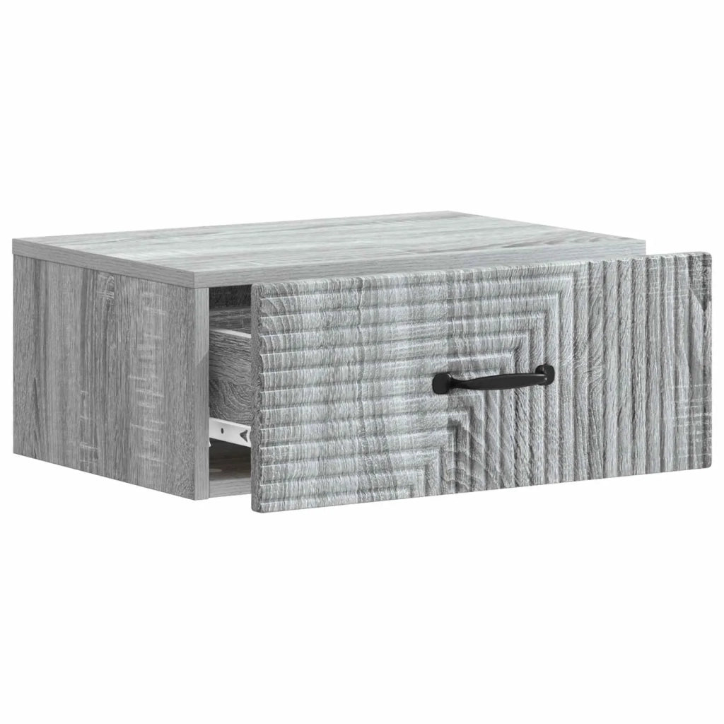 Mobiletto da notte a muro Grigio Sonoma 49 x 34,5 x 20 cm 898627