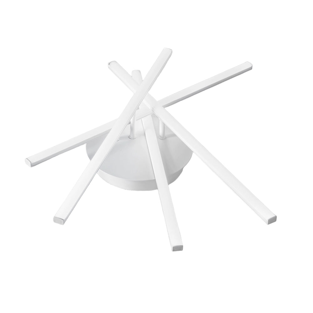 Plafoniera LED Tullia P/4 3000K, 40W 2200lm in alluminio satinato bianco e silicone opale, design moderno per interni, IP20 - Gealuce