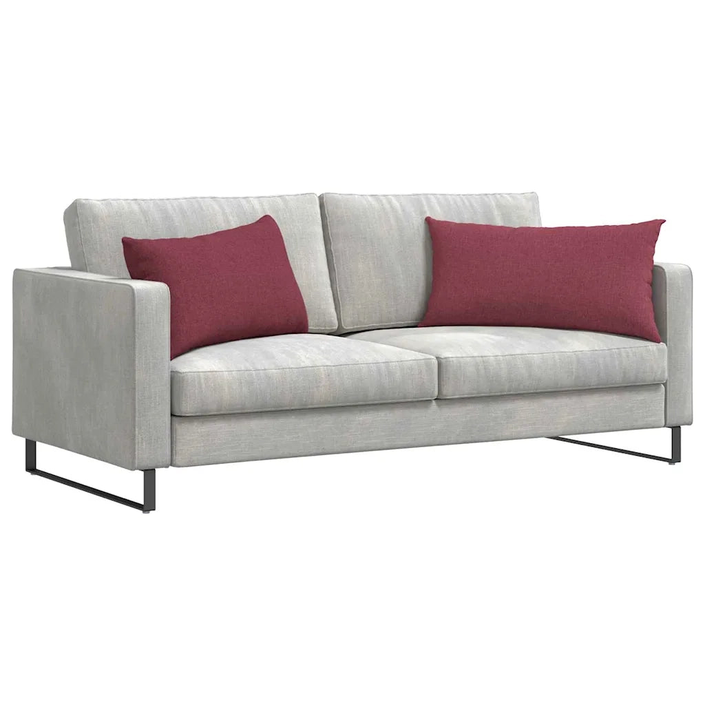 Cuscini da Divano 2 pcs Rosso Vino 80 x 40 cm Tessuto