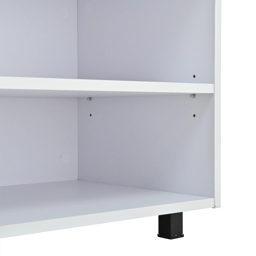 Tavolino da Caff¨¨ con LED e Vano Nascosto ¨C MINIMAL ¨C Bianco Lucido 50x100x46
