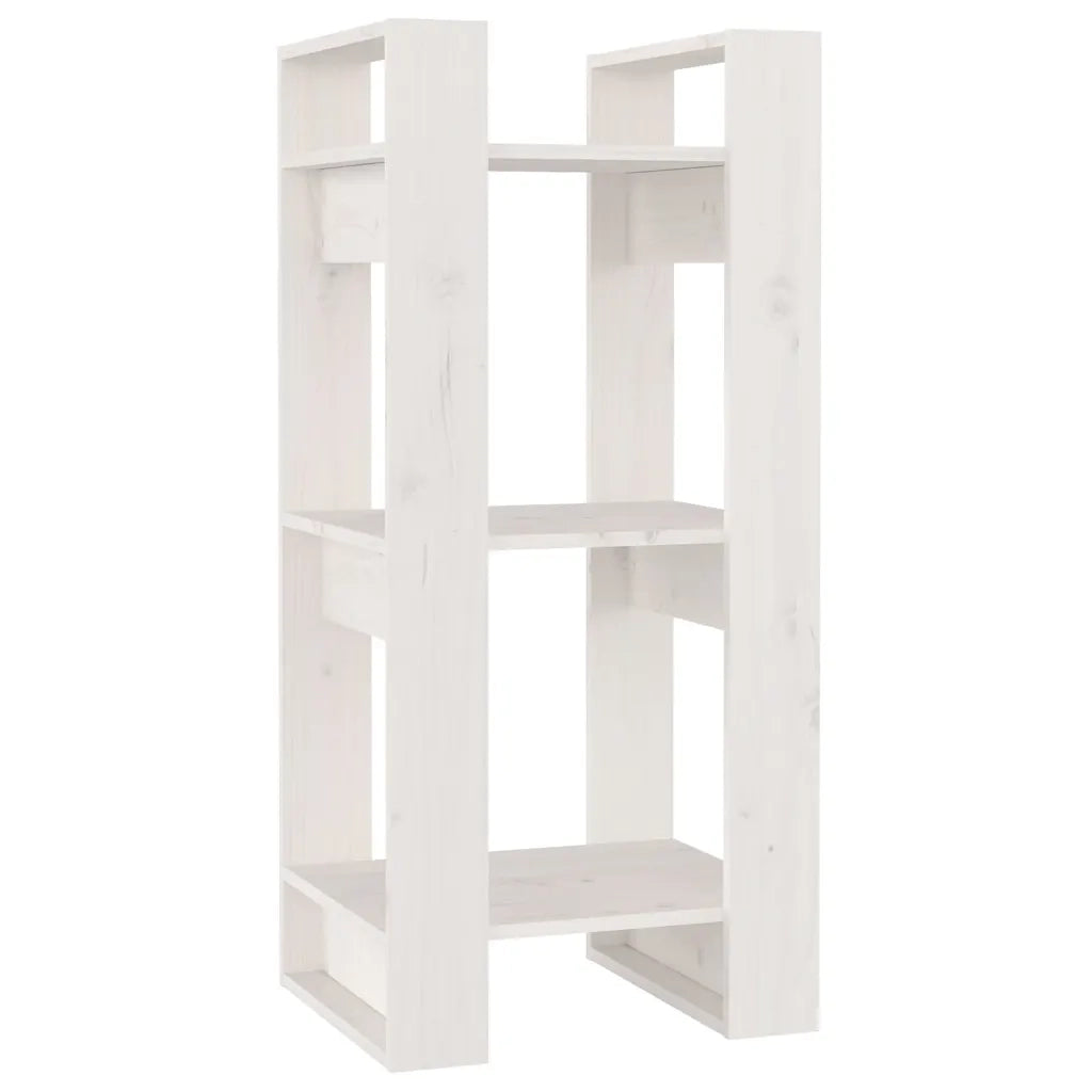 Libreria/Divisorio Bianco 41x35x91 cm in Legno Massello di Pino 813860