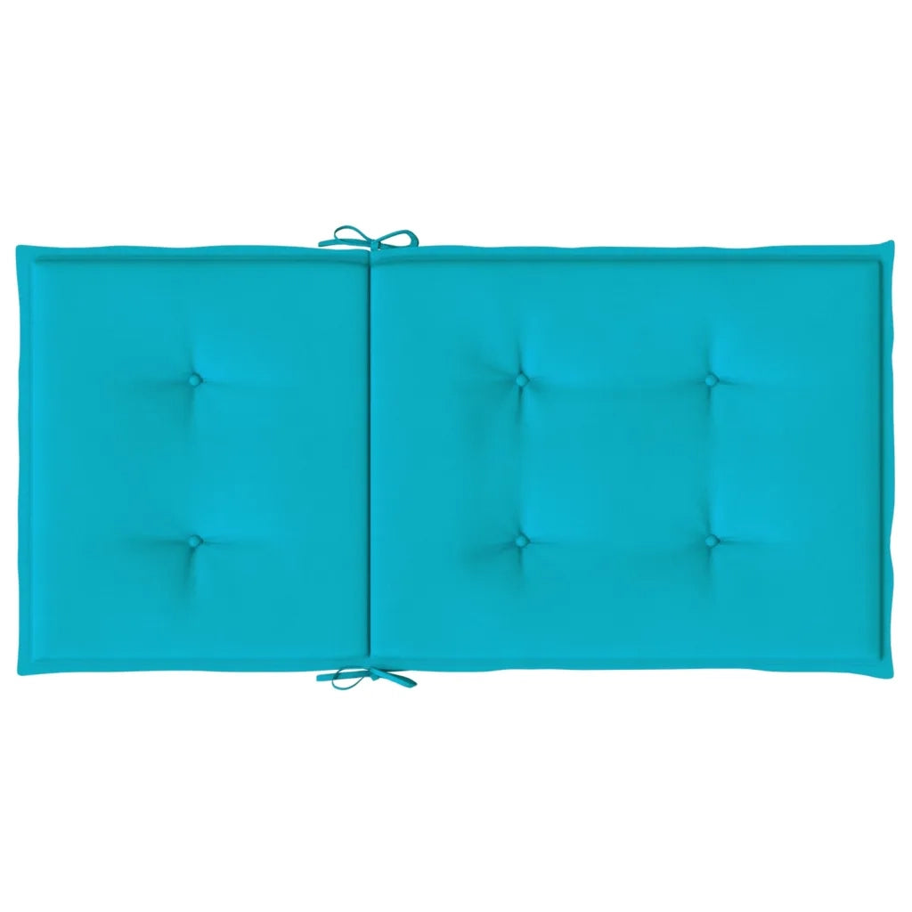 Cuscini per Sedia con Schienale Basso 2 pz Turchese in Tessuto 361337