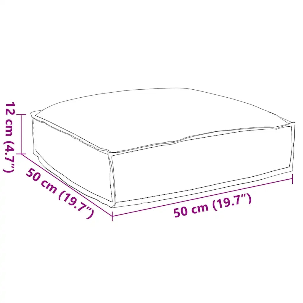 Cuscino Rosso Vino 50 x 50 x 12 cm Tessuto Oxford 42001474