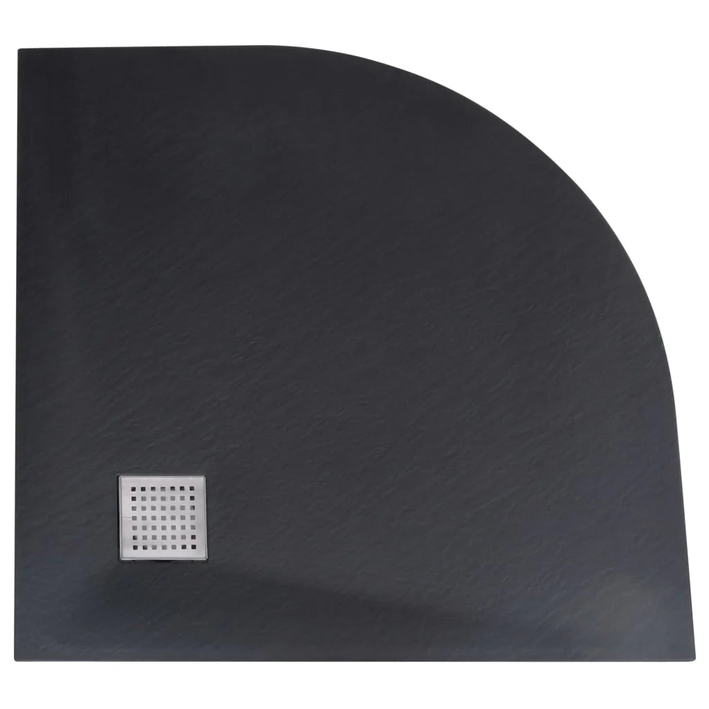Piatto doccia base doccia piatto doccia contenitore doccia bagno WC cabina doccia casa interno SMC 90x90 cm nero 02_0001923