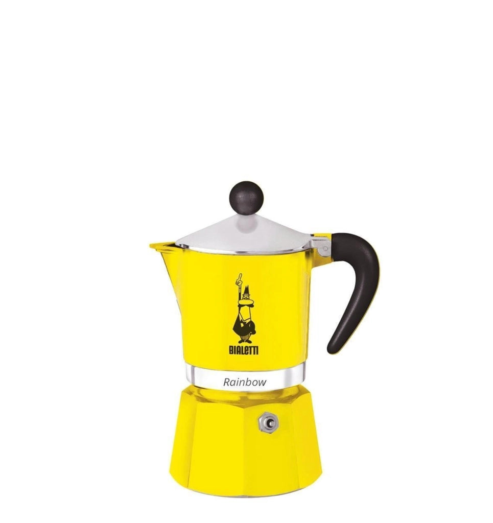 Bialetti Rainbow Caffettiera 1 tazza gialla