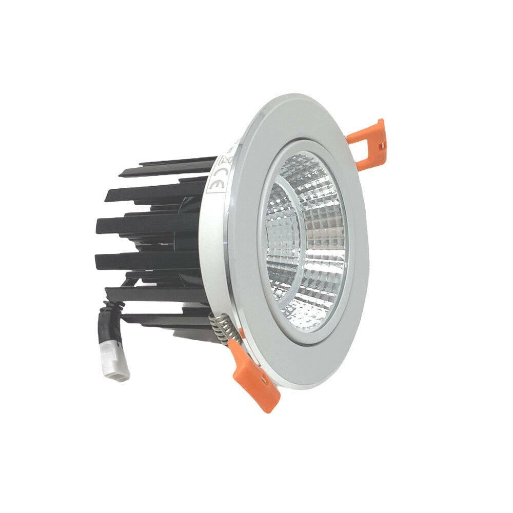 Trade Shop - Faretto Incasso Led Cob 12 W Per Controsoffitta Luce Fredda Calda Naturale - -bianco Caldo      -