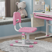 Sedia per Cameretta Sauda ad Altezza Regolabile 75 x 36 x 46 cm - Rosa / Bianco [en.casa]