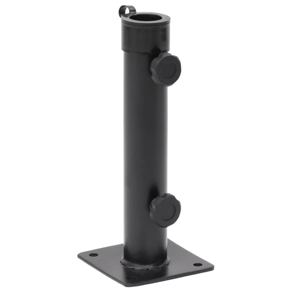 Base per Ombrellone per Palo da Ã˜38/48 mm Nero Opaco in Acciaiocod mxl 92543