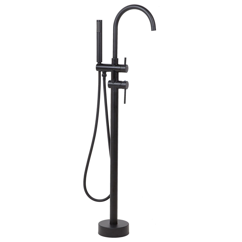 Rubinetto per vasca da bagno Rubinetto per vasca freestanding in ottone Nero con doccetta Design moderno