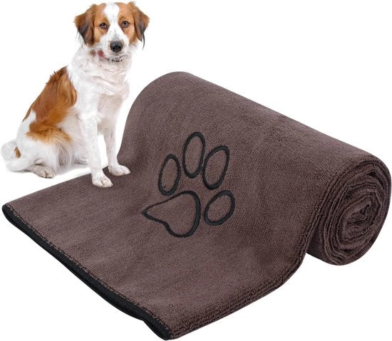 Asciugamano per animali domestici, extra assorbente, grande, XXL, 76 x 127 cm, 1 pezzo, asciugamani per animali con microfibra, asciugamano per animali, asciugamano rapido, microfibra morbida, lavabile